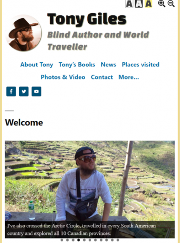 Tony the Traveller website
